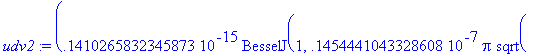 udv2 := (.1410265832345873e-15*BesselJ(1,.145444104...