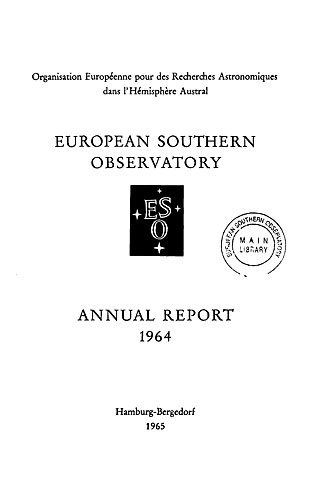 ESO Annual Report 1964