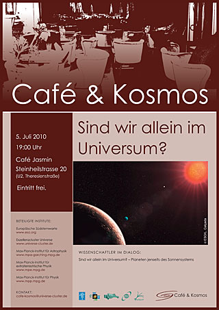 Poster: Café & Kosmos 5 July 2010