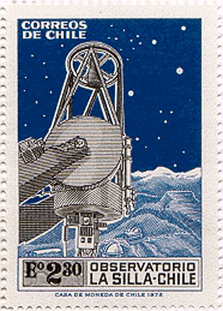 La Silla Post Stamp in Chile