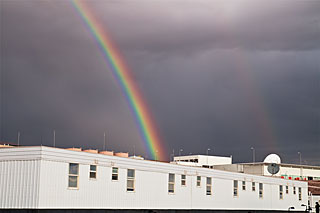 Rainbow over the ALMA site