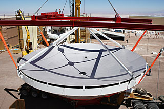 Assembly of Second European ALMA Antenna