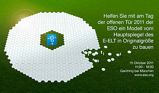 Künstlerische Darstellung des E-ELT-Hauptspiegels