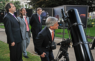 ESO Brings the Moon Closer to the President Sebastian Piñera in Santiago, Chile