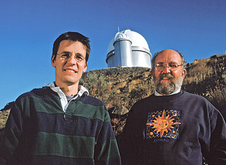 Didier Queloz and Michel Mayor at La Silla
