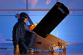 One of the launch telescopes for the VLT Four Laser Guide Star Facility