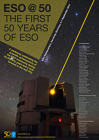 Póster del encuentro científico ESO@50 