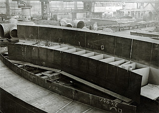 The ESO 3.6-metre telescope building under construction