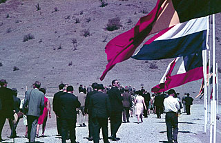 Dedication ceremony for the road to the summit of La Silla.
