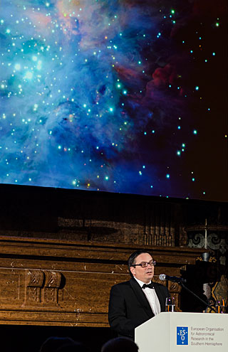 Xavier Barcons and the Orion Nebula at the ESO 50th Anniversary Gala Event