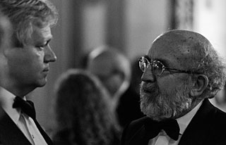 Brian Schmidt and Michel Mayor at the ESO 50th Anniversary Gala Event