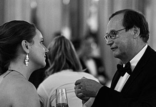 Anaëlle Maury and Laurent Vigroux at the ESO 50th Anniversary Gala Event