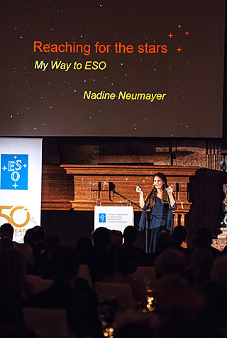 Nadine Neumayer at the ESO 50th Anniversary Gala Event