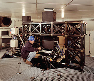 View of the first MACAO-VLTI facility at Paranal