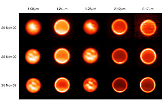 Images of Titan on November 20, 25 and 26, 2002 Through Five Filters (VLT YEPUN + NACO)