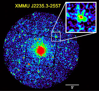 Discovery X-Ray Image of the Distant Cluster