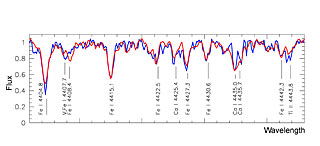 Average Spectra of the Blue and Red Population Stars