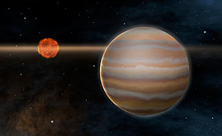Artist's rendering of the 2M1207 System