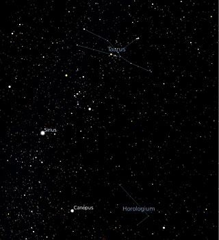 The Taurus and Horologium Constellations