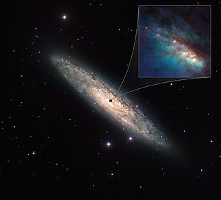 La galaxia de estallidos estelares NGC 253 