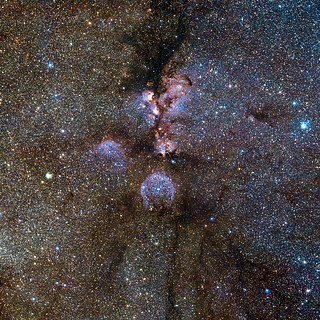 Visão infravermelha do VISTA do Gato * Nebulosa Pata