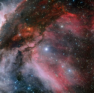 The Carina Nebula around the Wolf–Rayet star WR 22
