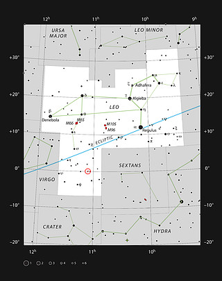 The spiral galaxy NGC 3521 in the constellation of Leo