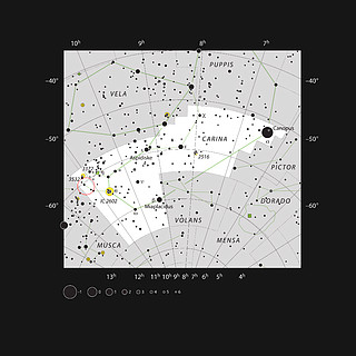 El cúmulo estelar NGC 3590 en la constelación de Carina 