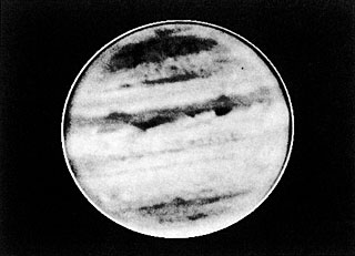 Infrared image of giant planet Jupiter