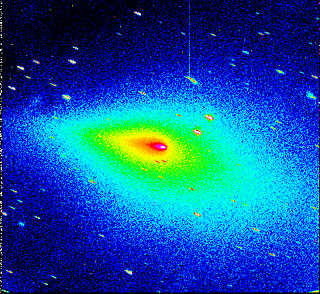 Peculiar Coma Shape of Comet Schwassmann-Wachmann 3