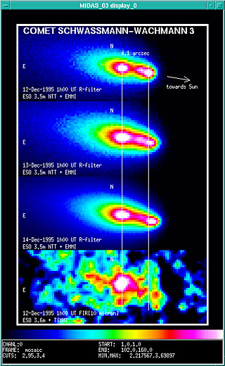 First Images of Split Comet Schwassmann-Wachmann 3
