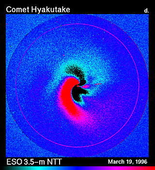 Dust Jets in Comet Hyakutake