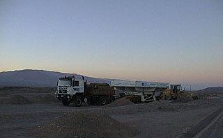 The Convoy Drives through the Desert