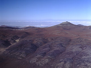 Aerial view of Paranal and Atacama desert