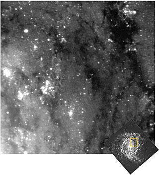 Pohled hluboho do spirální galaxie
