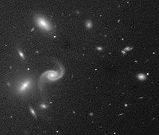 FORS1 First Light - Distant cluster of galaxies