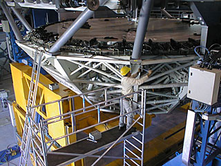 Installation of M1 Cell with Dummy Mirror on VLT UT2