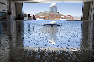 NTT mirror being washed
