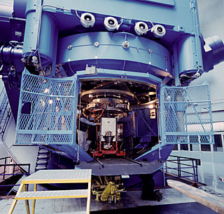 The ESO 3.6-metre telescope Cassegrain cage