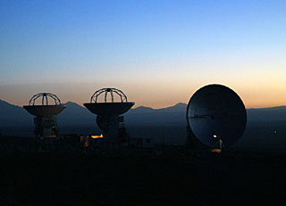 ALMA Antennas at Sunset