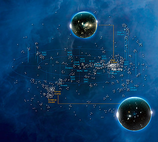 Galaxy Clusters (artist's impression)