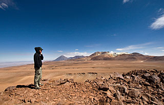 View of the Chajnantor plateau, the ALMA Array Operations Site 