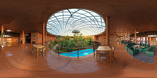 Panorama inside La Residencia