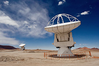 ALMA Antennas on Chajnantor