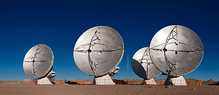 A Quartet of ALMA Antennas Placed Close Together