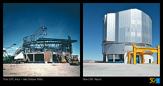 Fra Antu til Yepun – at bygge VLT (sammenligningsbillede)