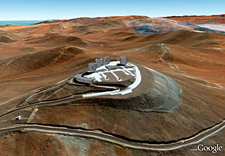 ESO’s Very Large Telescope (VLT) Array Now in Google Earth