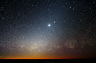 Moon, Venus and the Milky Way