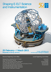 Poster zur Konferenz ¨Shaping E-ELT Science and Instrumentation