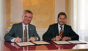 The signing ceremony with Austria
